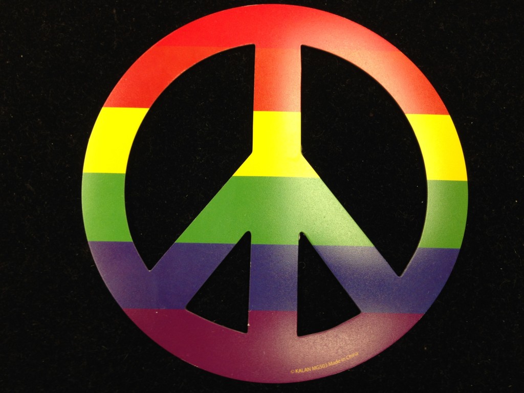 rainbow peace sign