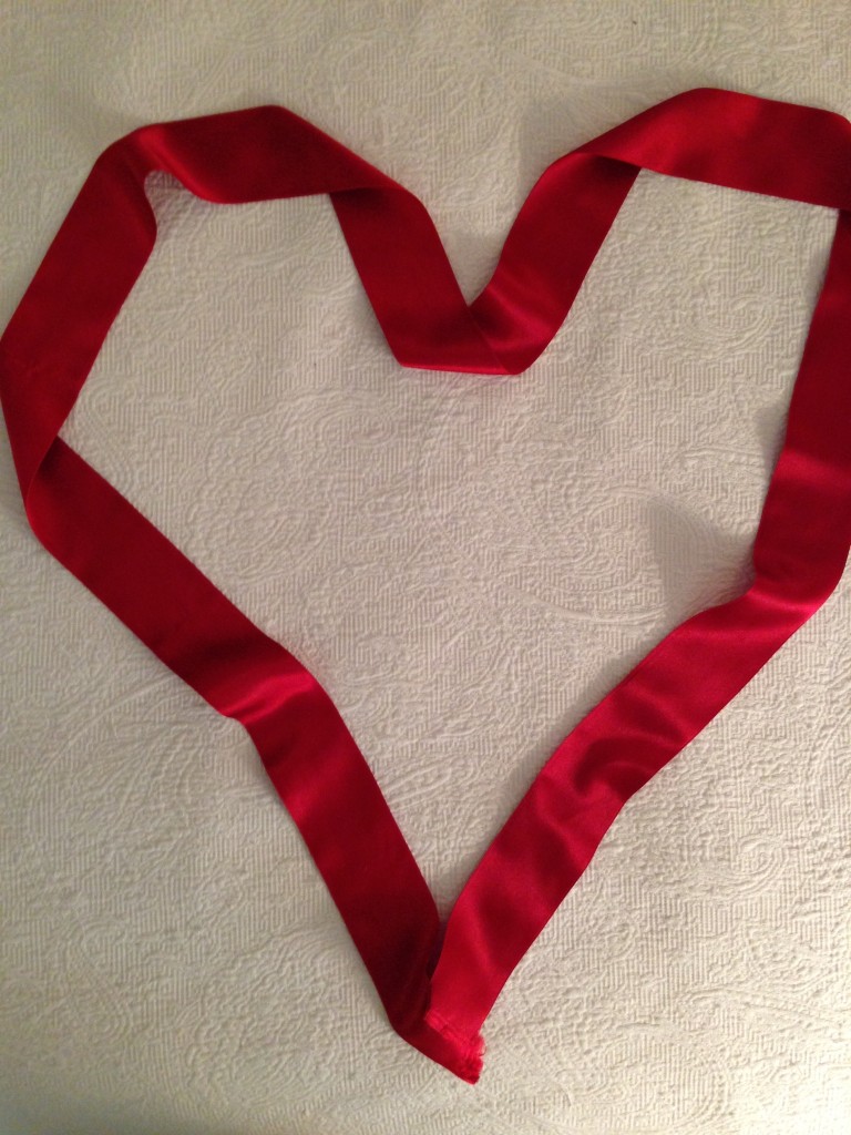 red ribbon heart