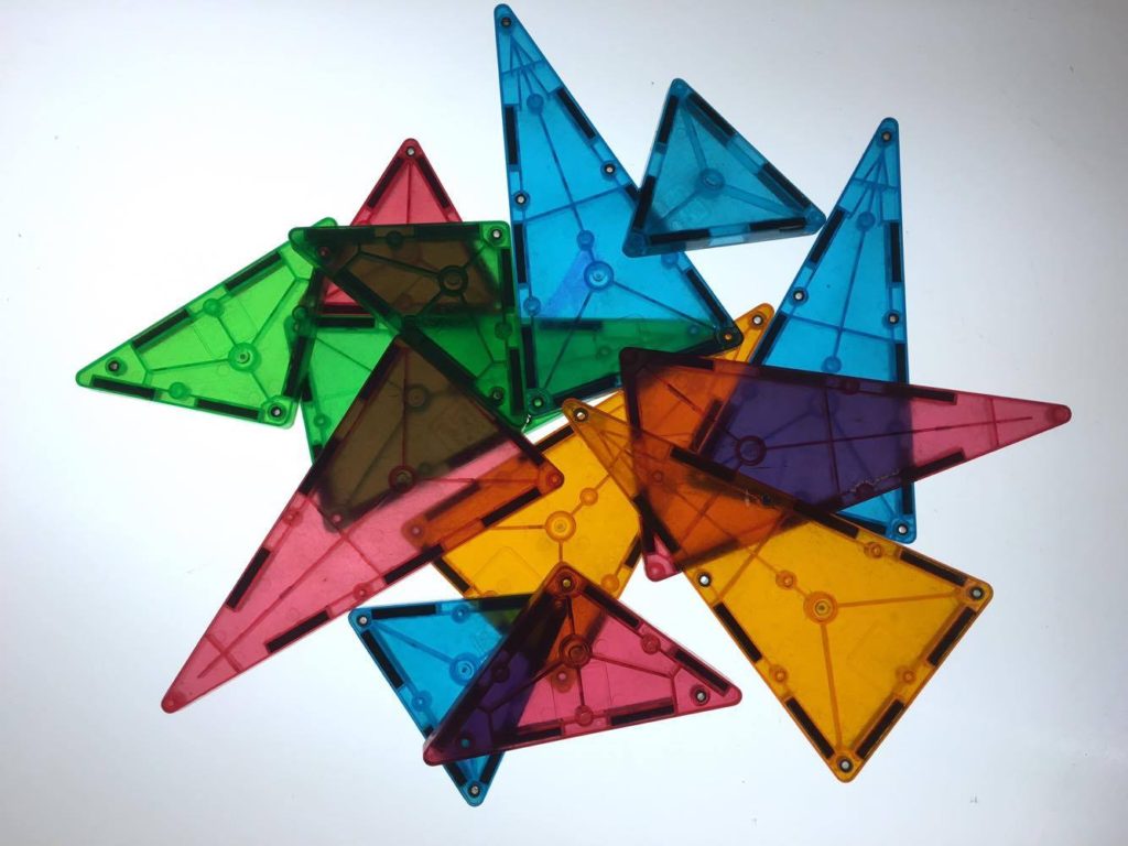 triangles on light table