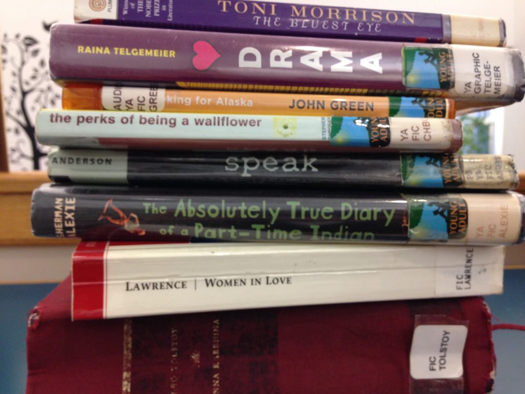 stack of young adult books