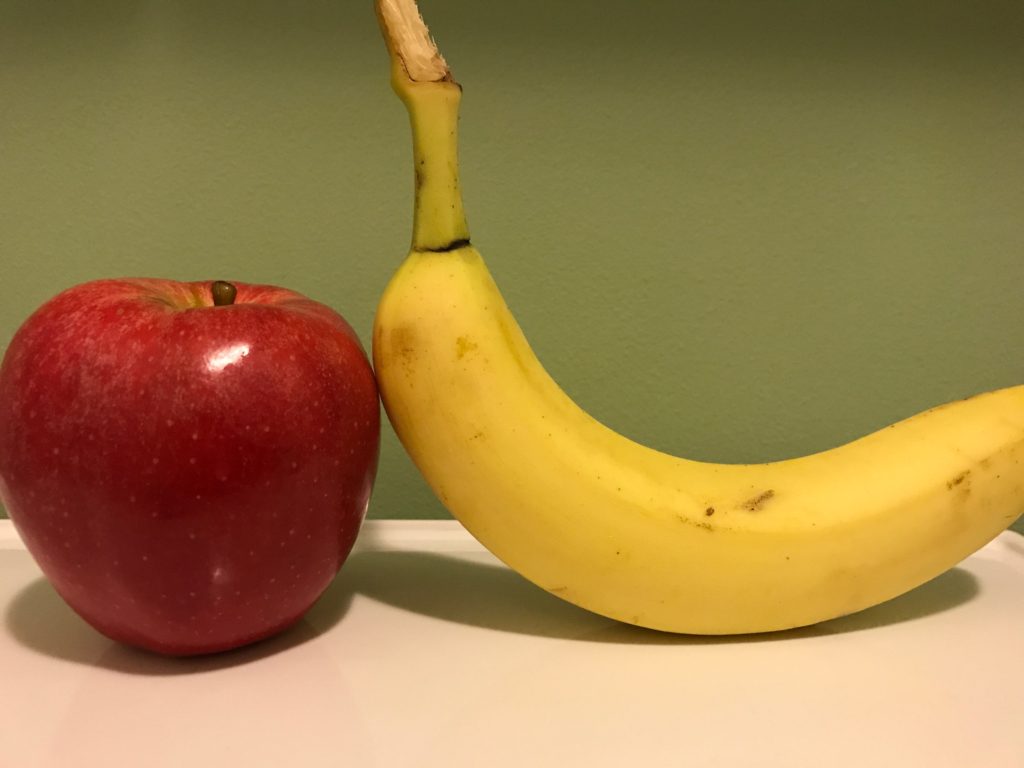 apple and banana