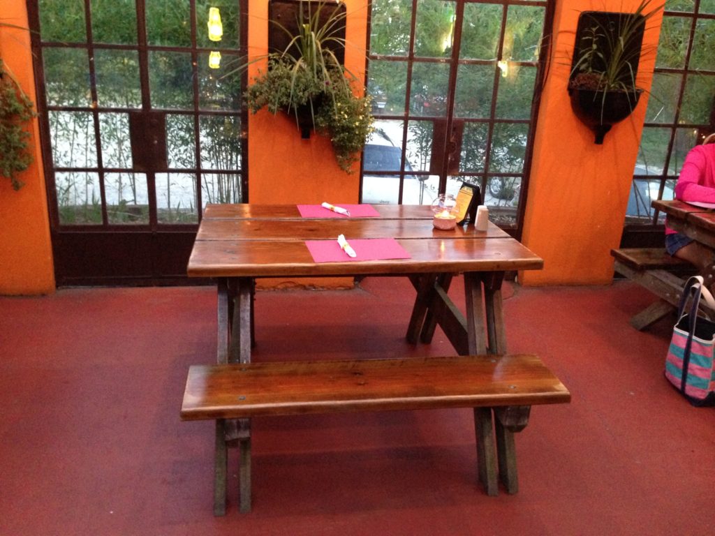 table at restaurant