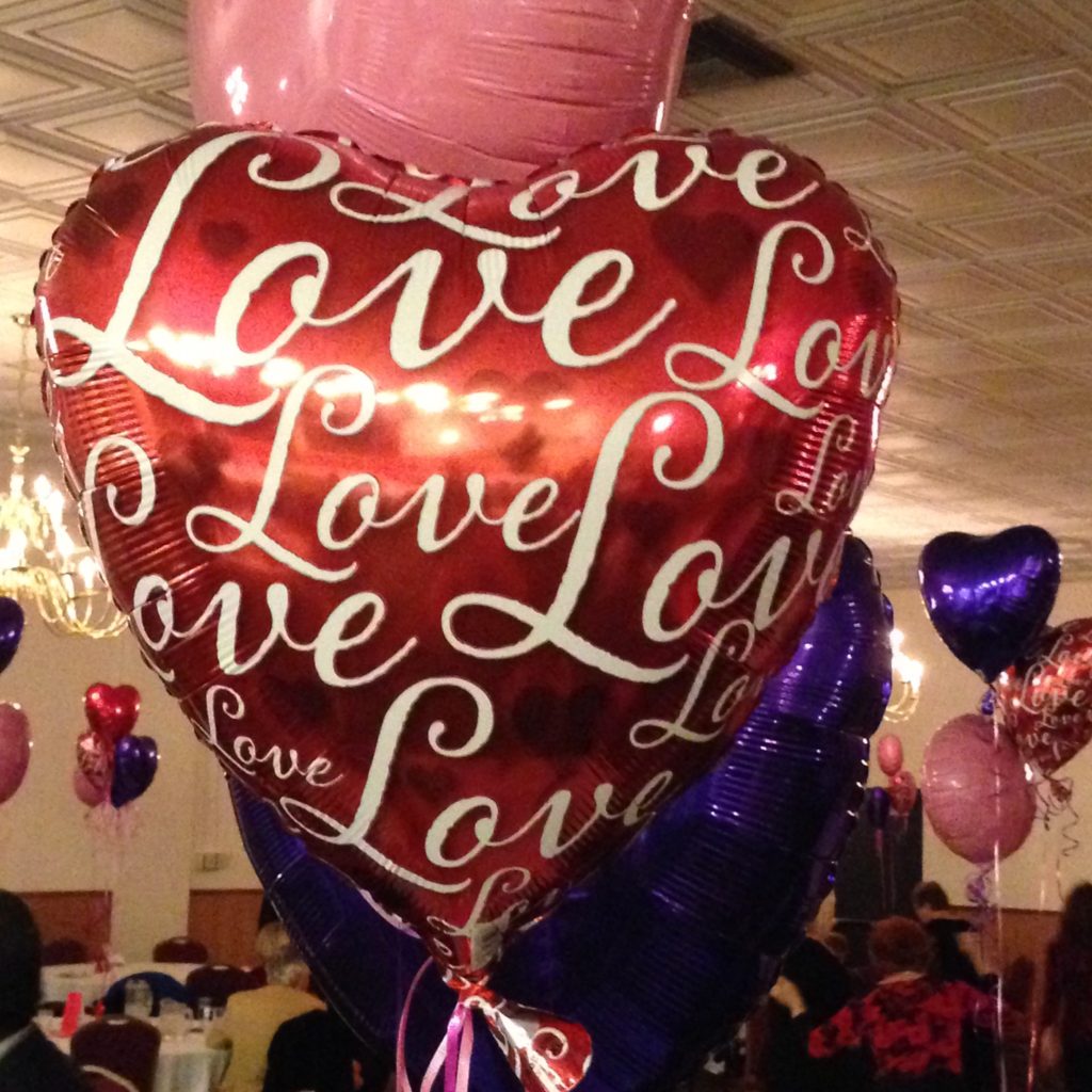 heart balloon with love