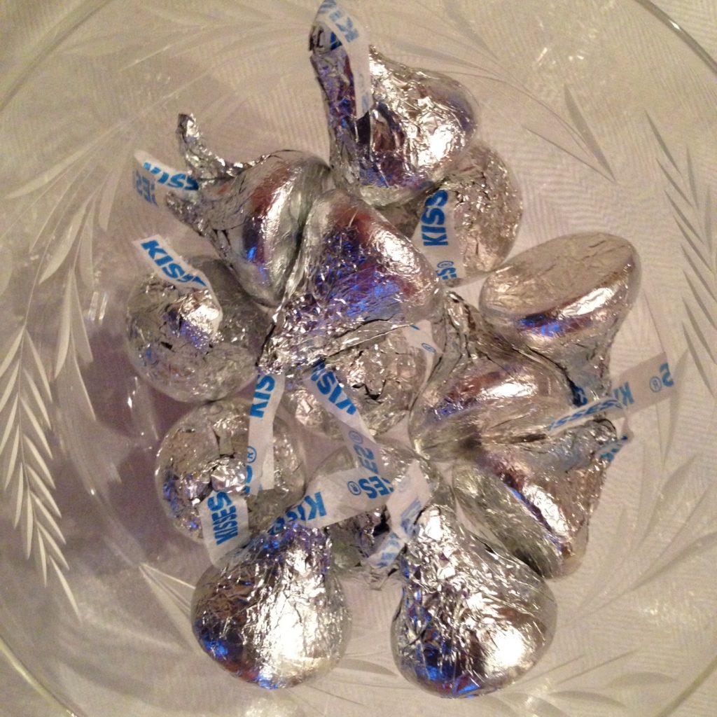 bowl of Hershey kisses