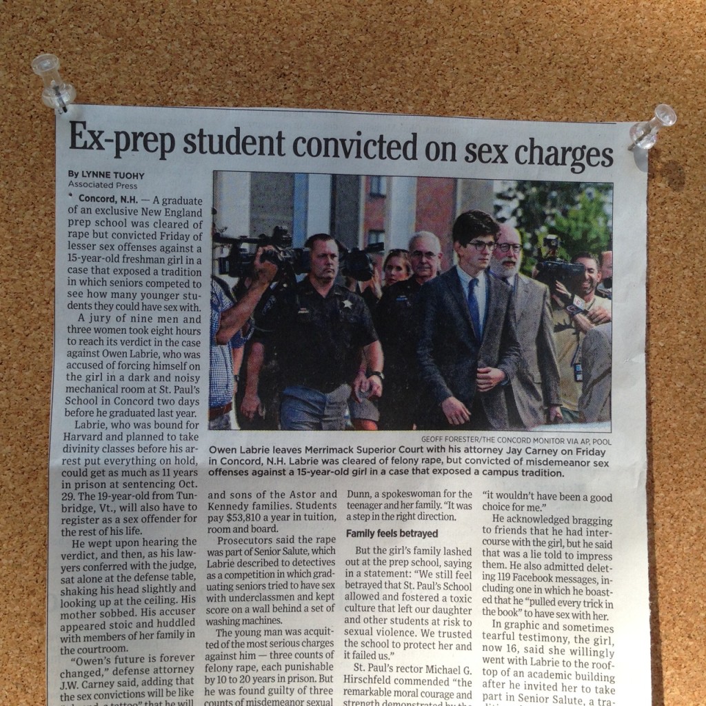 headline: ex prep student convicted