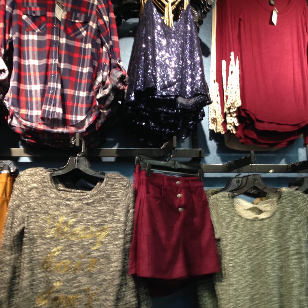 rack of teen clothes